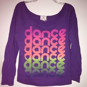 Purple rainbow sweatshirt pullover top dance graphic top purple sweater